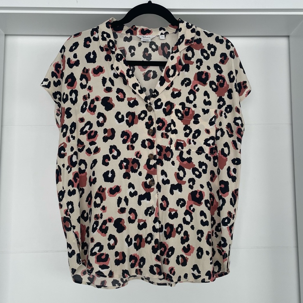EUC leopard button up